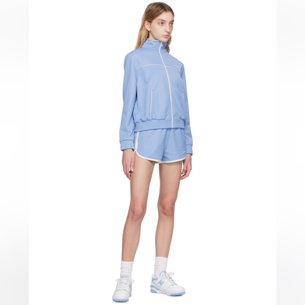 Sporty & Rich Blue Track Jacket and Shorts set